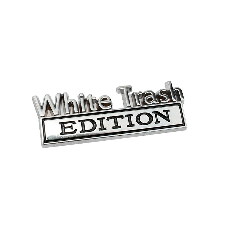 auto stickers - White Trash Edition met opvallende kleurencombinaties