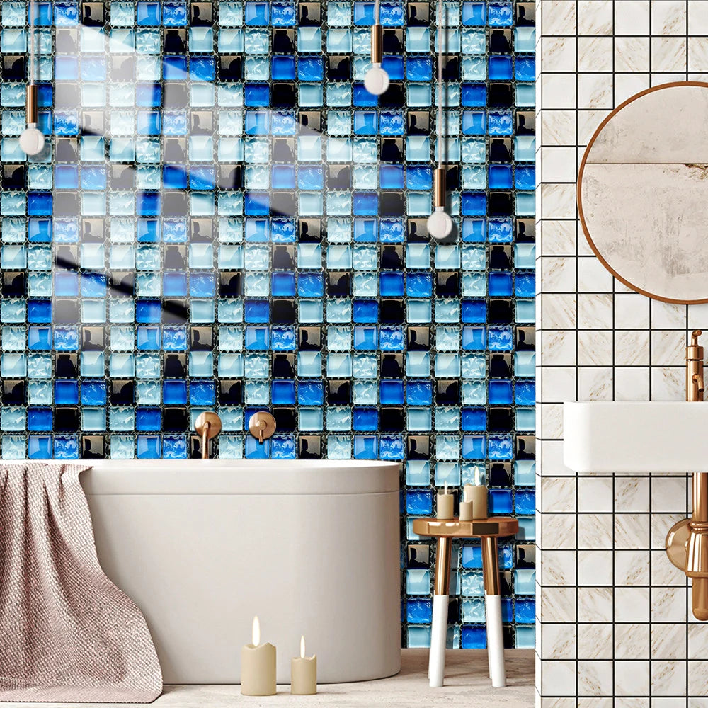 Gouden accenten in mozaiek tegels – Luxe afwerking