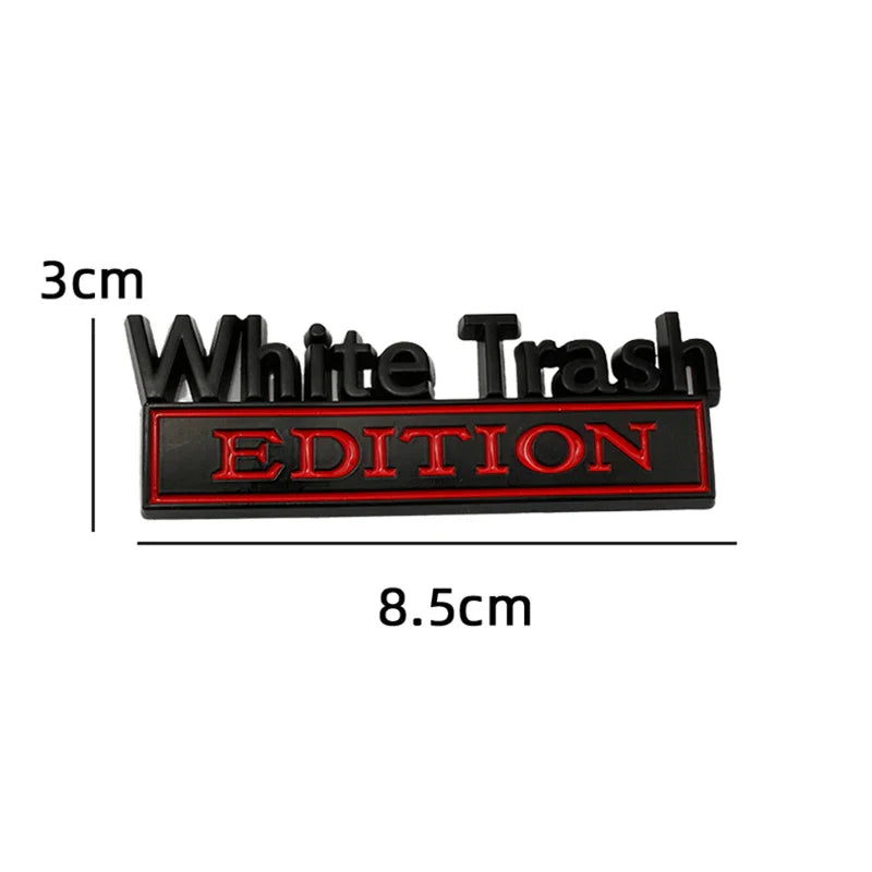 auto stickers - White Trash Edition met opvallende kleurencombinaties