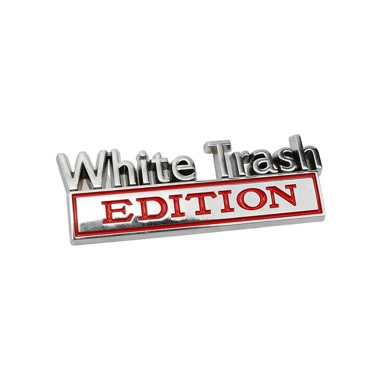 auto stickers - White Trash Edition met opvallende kleurencombinaties