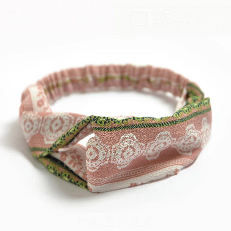 Set haarclips met moderne print