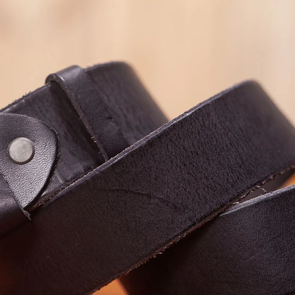 Moderne riem heren met matte metalen gesp