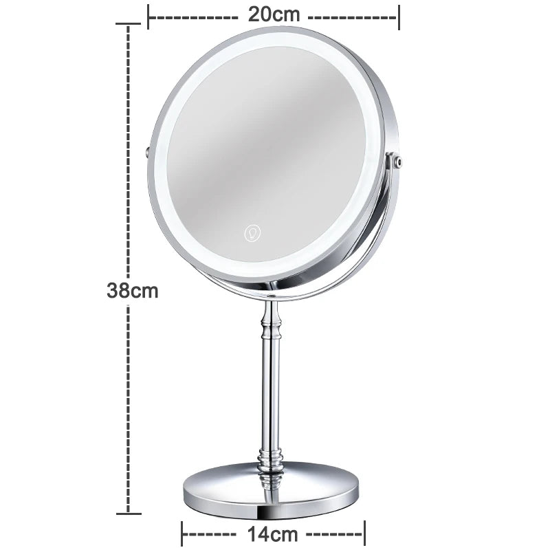 Verlichte Make-Up Spiegel voor Professioneel Gebruik - Ideaal voor Badkamer en Vanity