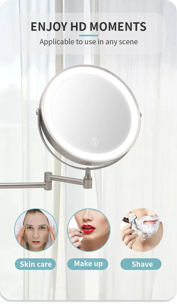 Ronde LED spiegel met dimfunctie – Voor sfeervolle belichting