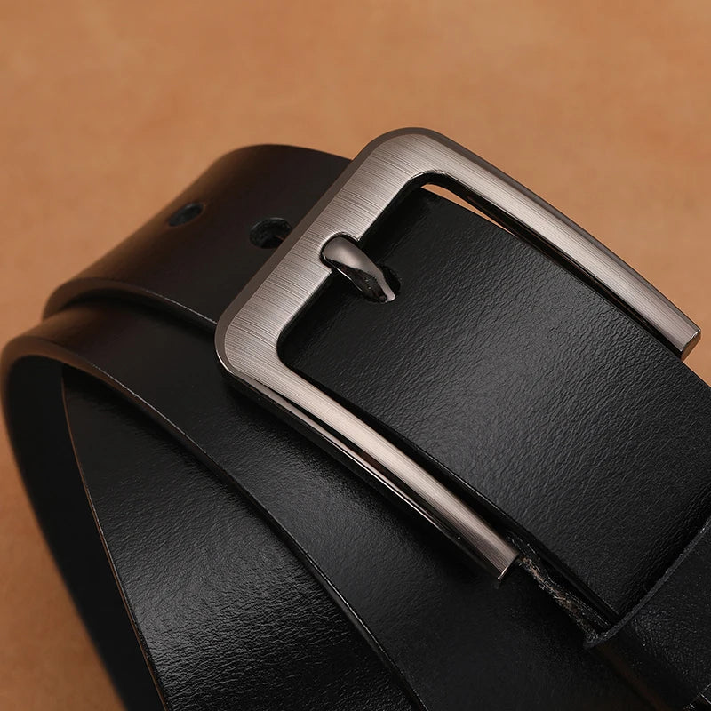 Herenriem in taupe leer met lichte structuur