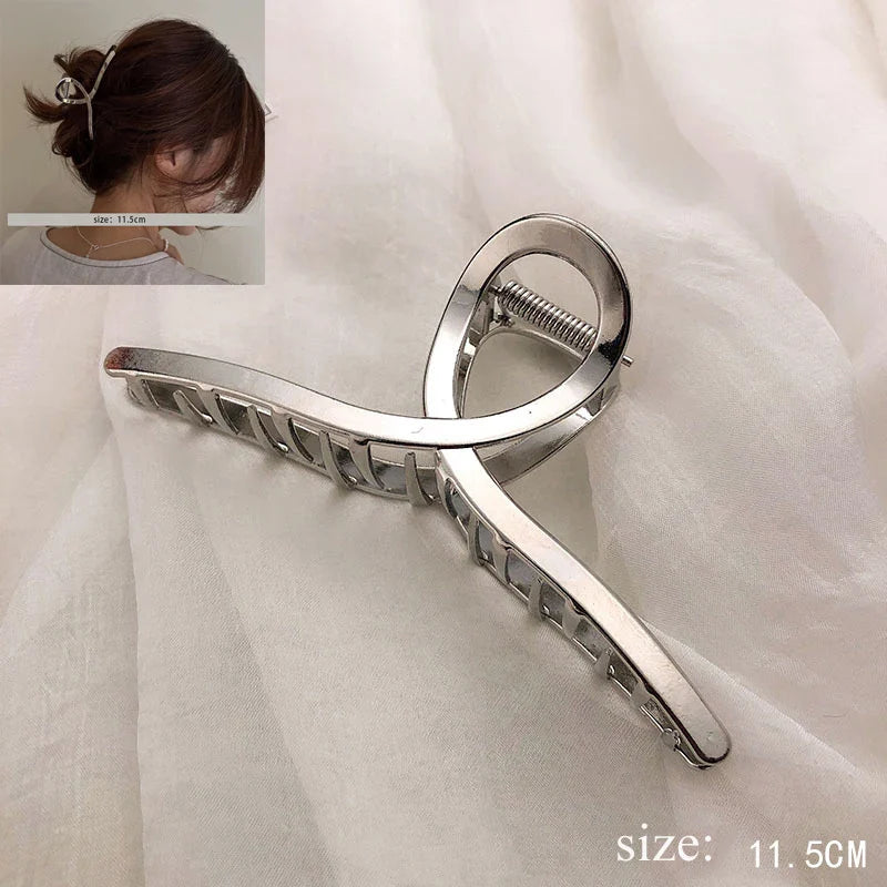 Set haarclips met moderne print