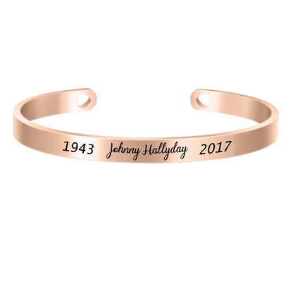 Armband met tekst aan binnenkant gegraveerd
