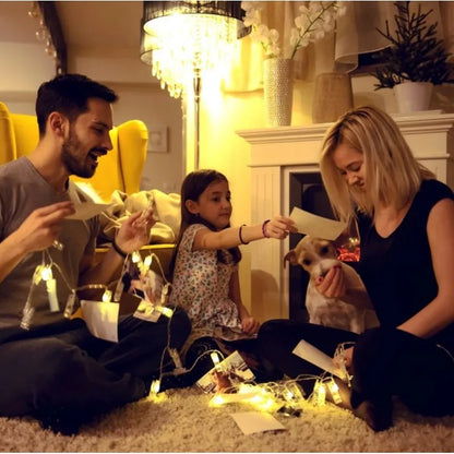 Licht slinger met witte bolletjes – Tijdloos en fris