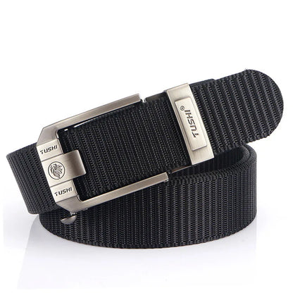 Riem heren met gespsluiting in brushed steel