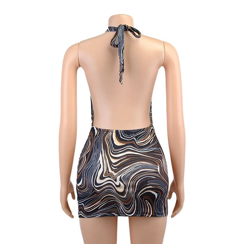 Badpak jurk met mesh details – Modern en luchtig