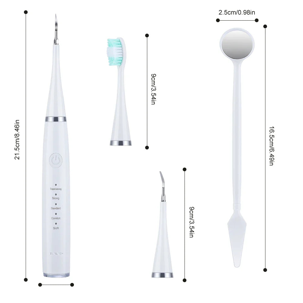 Tandsteen Verwijderaar - Ultrasoon met Meerdere Opzetstukken voor Perfecte Mondhygiëne