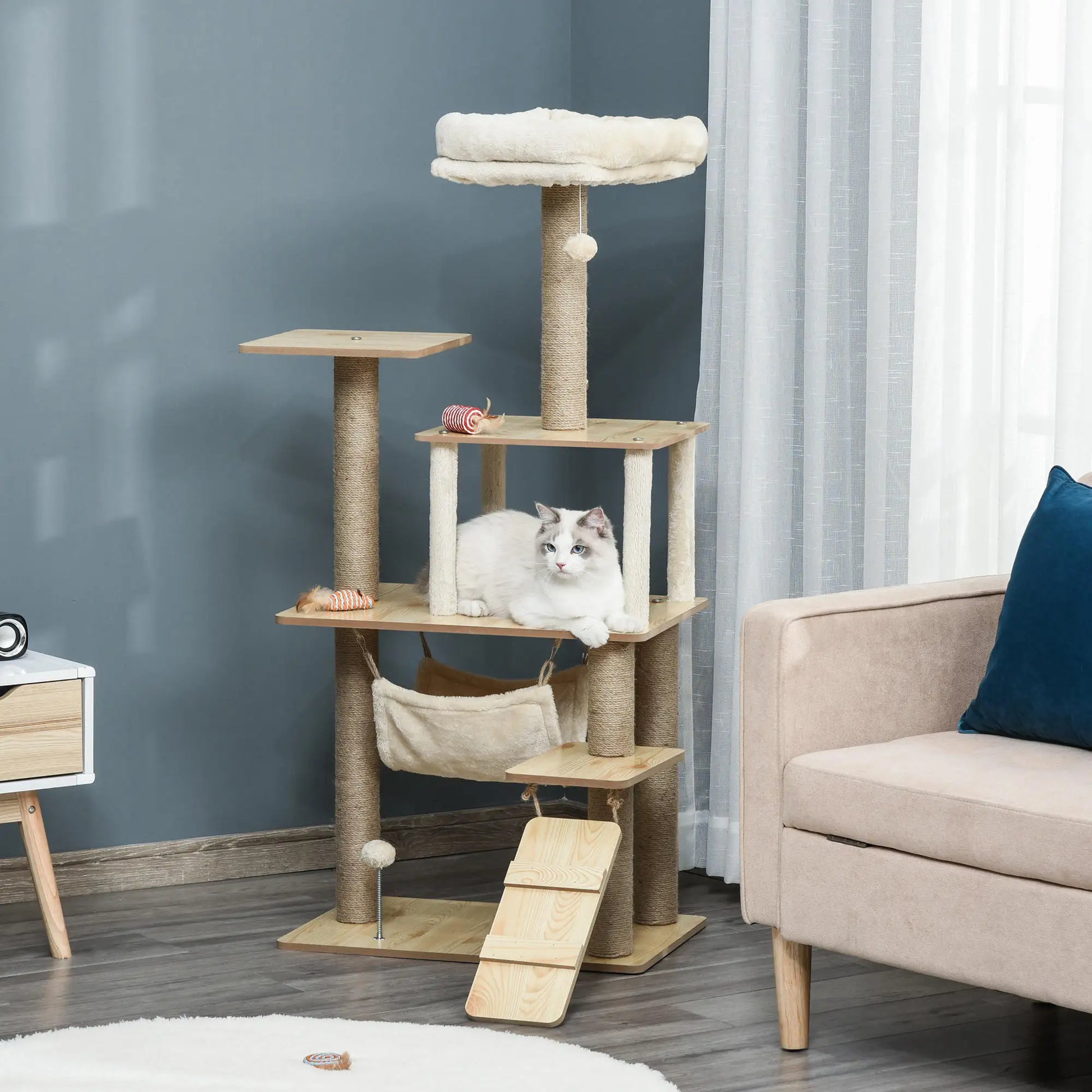 Kattenpaal xxl met meerdere ligvlakken – Voor gezinnen met katten