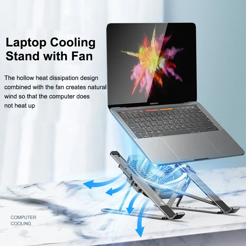 Laptop standaard met aanpasbare hoek