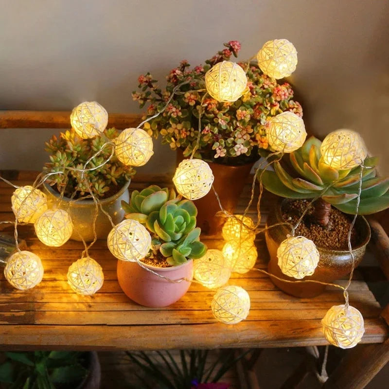 Gekleurde lichtslingers buiten – Voor tuinfeestjes