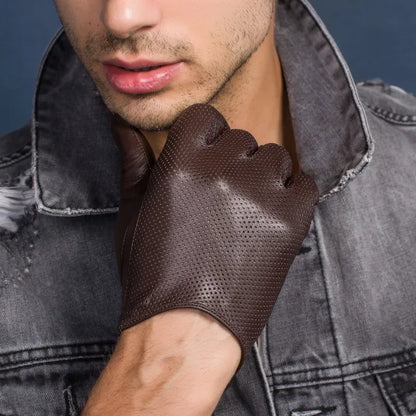 Lederen winteraccessoire voor heren