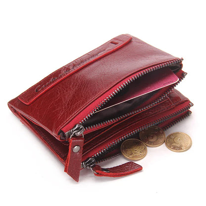 Luxe leren portemonnee heren klein formaat – Premium afwerking