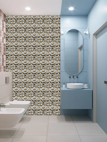 Gouden accenten in mozaiek tegels – Luxe afwerking