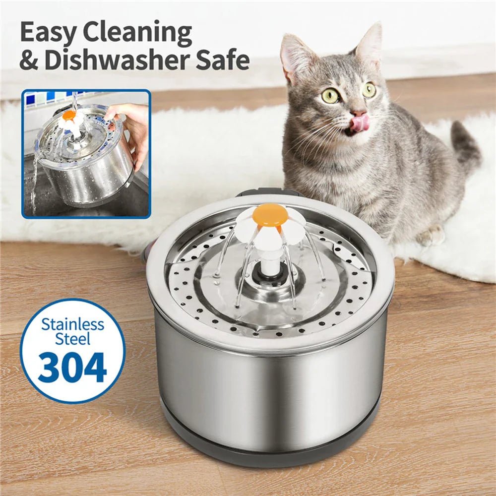 Fontein voor katten met drievoudige filtratie – Maximaal schoon