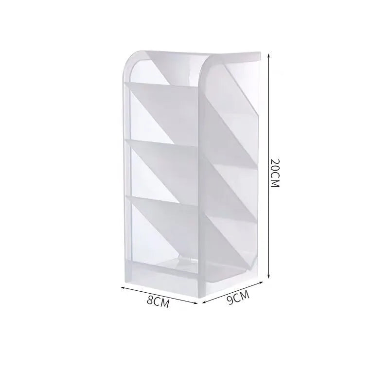 Ruimtebesparende desk organizer met verticale indeling