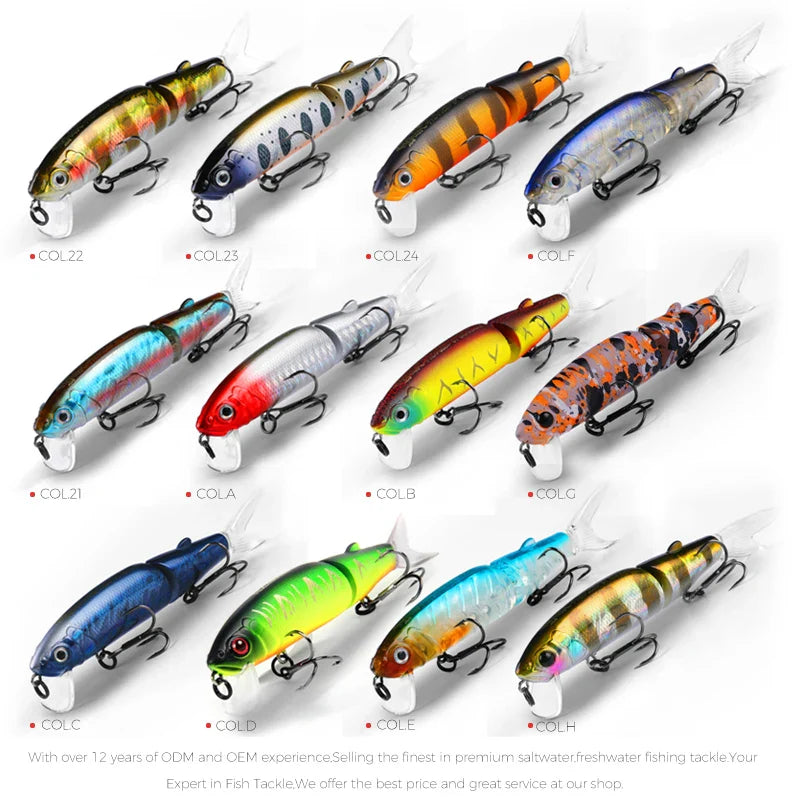 Softbait visjes met interne glitter