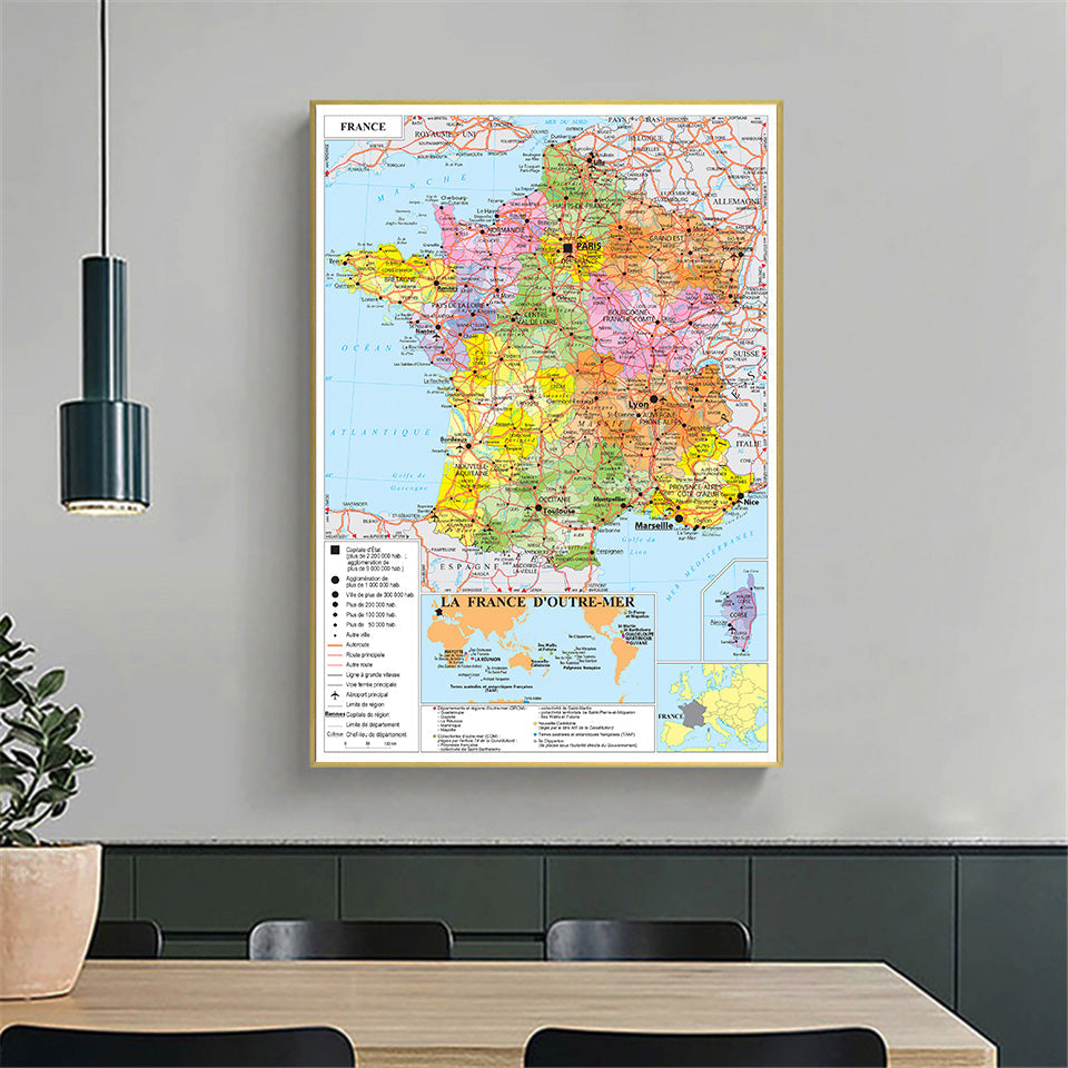 Houten wereldkaart wanddecoratie – Warm en uniek