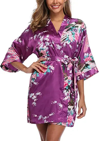Katoenen ochtendjas dames met print – Stijl en comfort