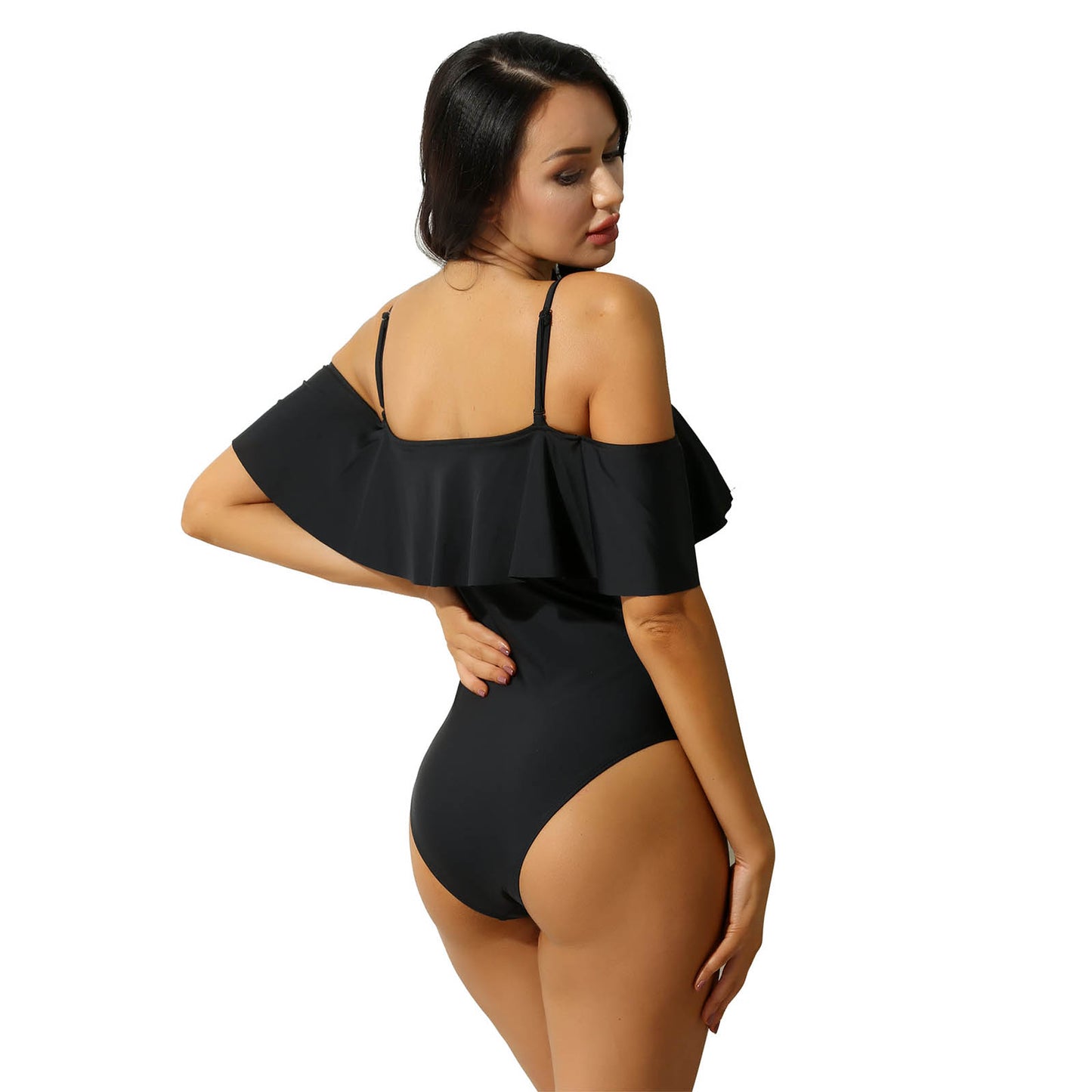 Badpak jurk met hoge taille – Flatteert de buikzone
