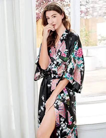 Katoenen ochtendjas dames met print – Stijl en comfort