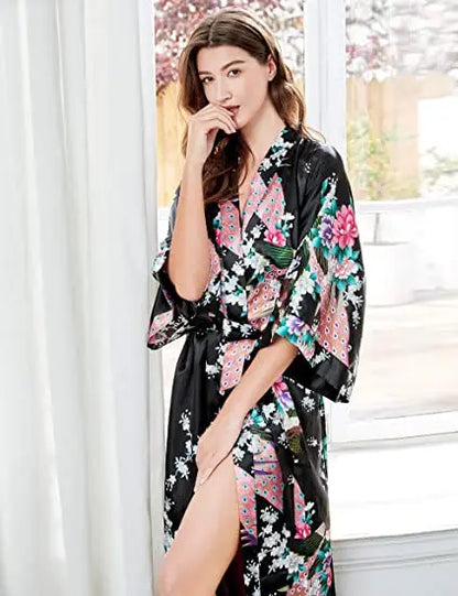 Katoenen ochtendjas dames met print – Stijl en comfort