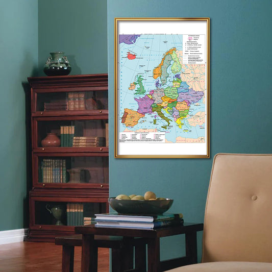 Wereldkaart op glasplaat – Modern en strak