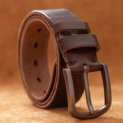 Vintage herenriem met verweerde gesp