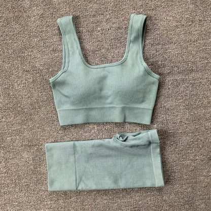 Comfortabele yoga set met lange mouwen en legging