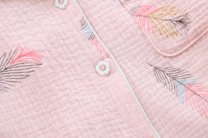 Dames pyjama set met losse broek en shirt