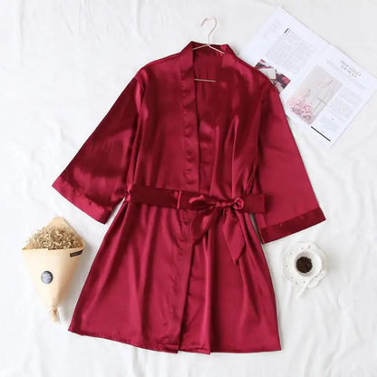 Katoenen ochtendjas dames met streepjes – Casual elegantie