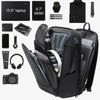Rugzak als handbagage met compressieriemen