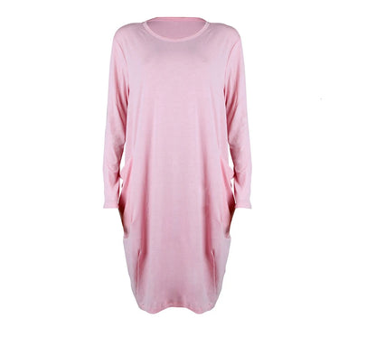 Dames jurk in zachte pastelkleuren