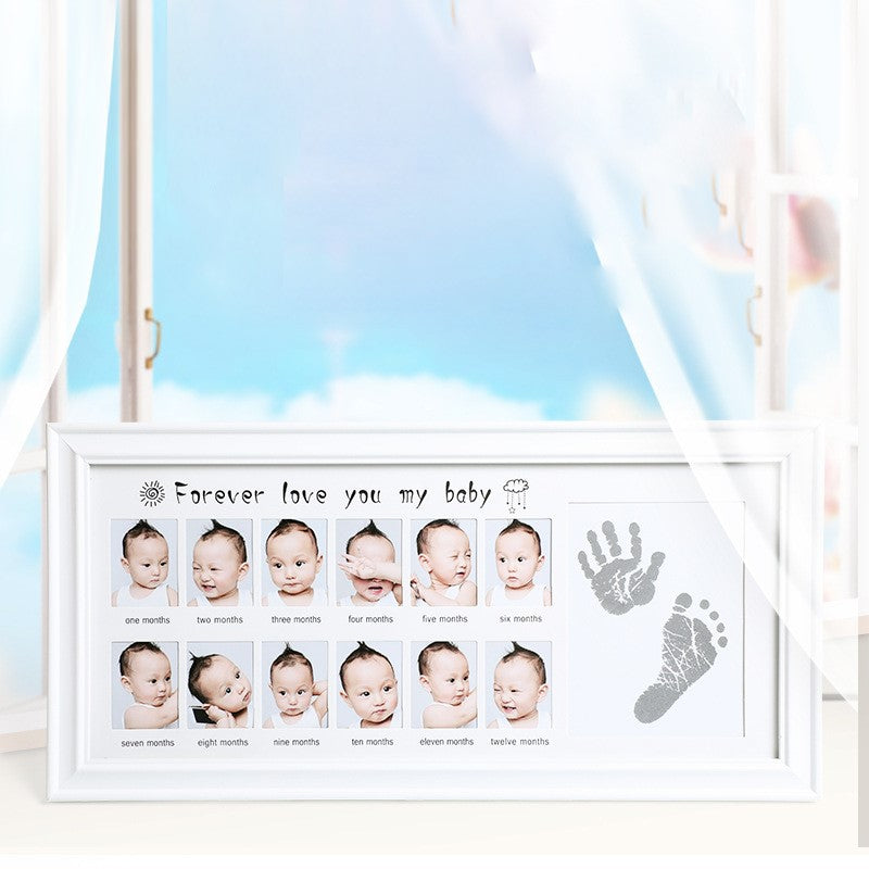 Kinderfotolijst-met-Voet-en-Handafdruk-Baby