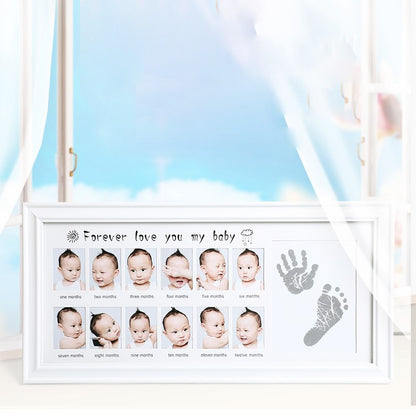 Kinderfotolijst-met-Voet-en-Handafdruk-Baby