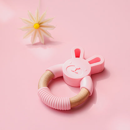 MOLOO-Baby-Bijtring-Roze-Verzachtend-Bijtspeelgoed-Siliconen-Bijtring-Veilig-Tandjes-Speelgoed