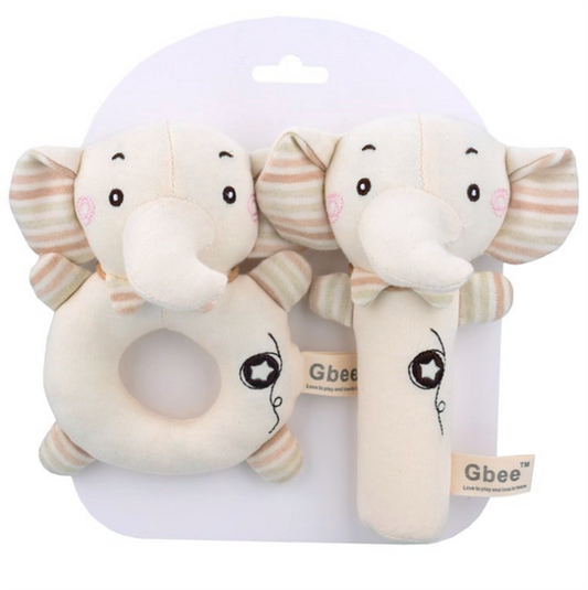 MOLOO-Baby-Rammelaar-Olifant-Set-Van-2-Pols-en-Voetrammelaar-Babyspeelgoed