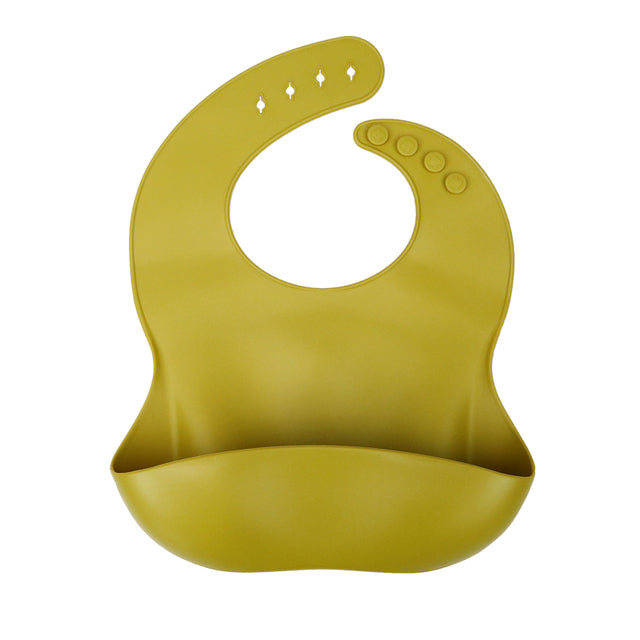 MOLOO-Baby-Slab-Siliconen-Slabber-Met-Opvangbakje-Licht-Groen