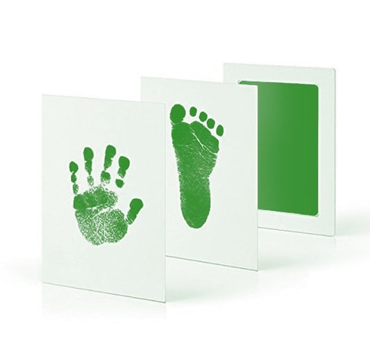 MOLOO-Baby-handafdruk-en-voetafdruk-Fotolijstje-Groen-Kraamcadeau