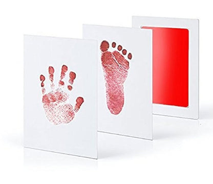MOLOO-Baby-handafdruk-en-voetafdruk-Fotolijstje-Rood-Kraamcadeau