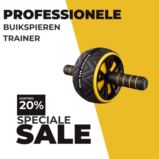 MOLOO-Buikspierwiel-Geel-Professioneel-Buikspieren-Trainer-Ab-Roller-Fitness