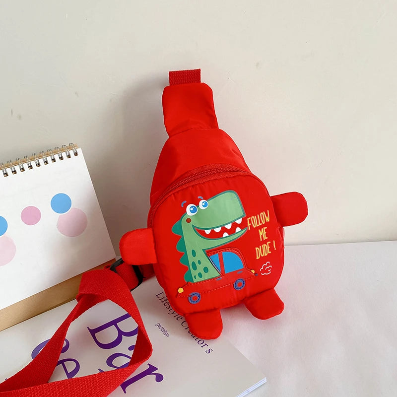     MOLOO-Dinosaurus-Kinder-Rugzak-Rood-Rugtas-Kleutertas-Schooltas