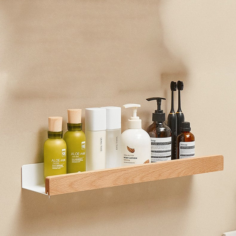 MOLOO-Doucherek-Hout-Zonder-Boren-40cm-Wit-Doucherekje-Wand
