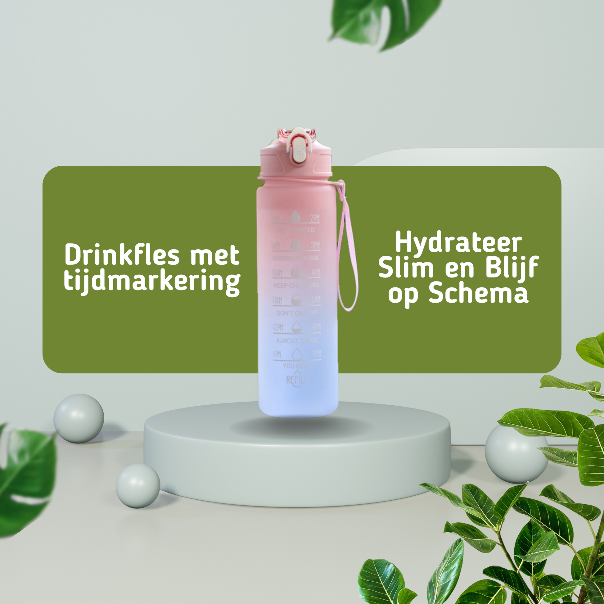     MOLOO-Drinkfles-Roze-Waterfles-1-Liter-Bidon-Waterflesje-Drinkflesje