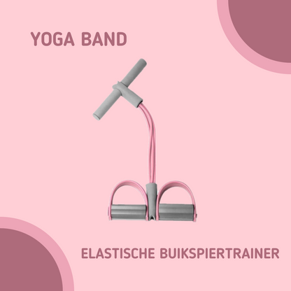 MOLOO Elastische Buikspiertrainers Roze Grijs Yoga Band Ab Trainer Buikspierwiel Fitness