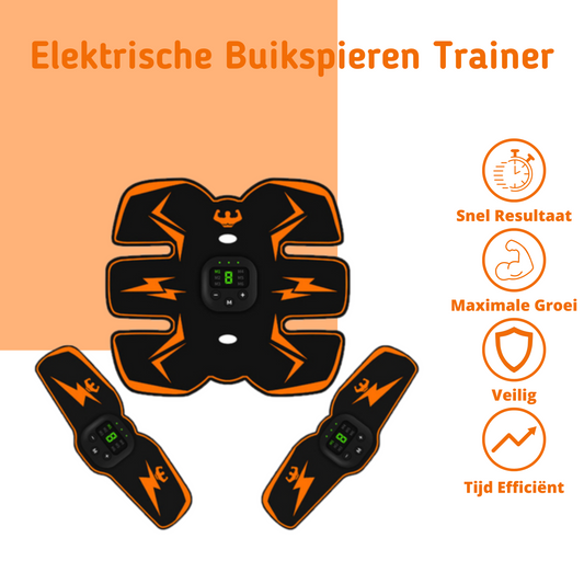 MOLOO-Elektrische-Buikspieren-Trainer-Set-Oranje-Sixpack-Buiktrainer