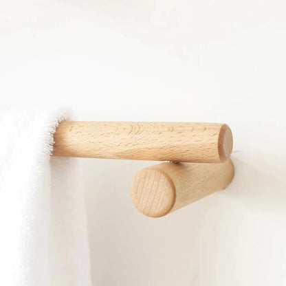 MOLOO-Handdoekrek-Hout-Handdoekhouder-Handdoekstang-45cm-Badkamer-Handdoekenrek